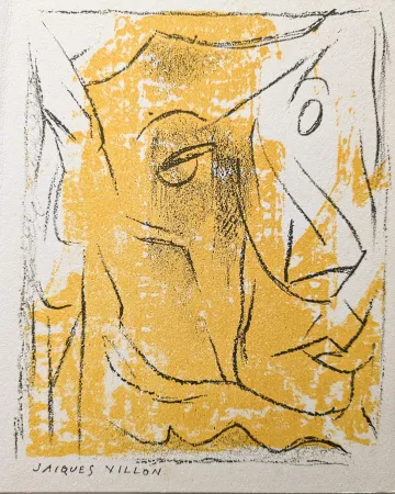 Литография Villon - Cubist portrait, 1954 - Original lithograph on vellum paper