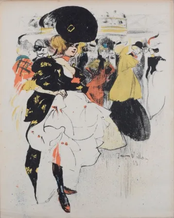 Литография Villon - Danseuses au Moulin Rouge, 1899