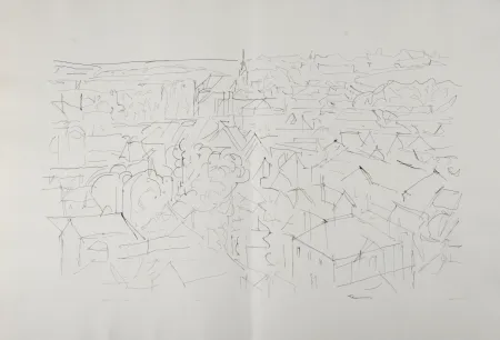 Гравюра Villon - Paysage, 1962