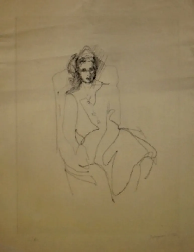 Гравюра Сухой Иглой Villon - Portrait