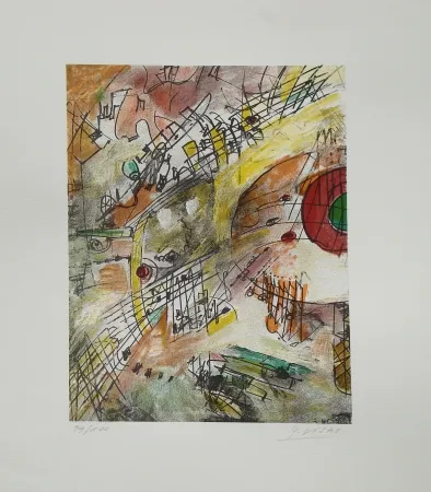 Литография Visat - Inauguration du stade