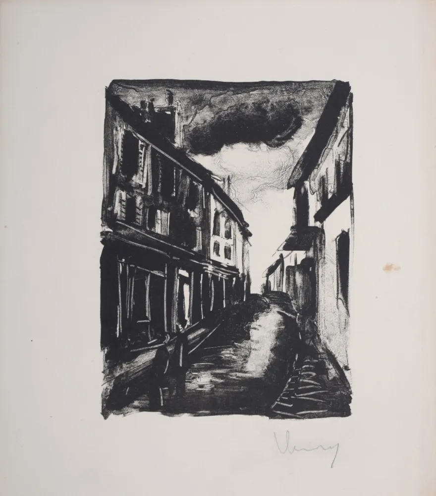 Литография Vlaminck - Les Hommes Abandonnés, 1927
