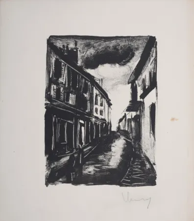 Литография Vlaminck - Les Hommes Abandonnés, 1927