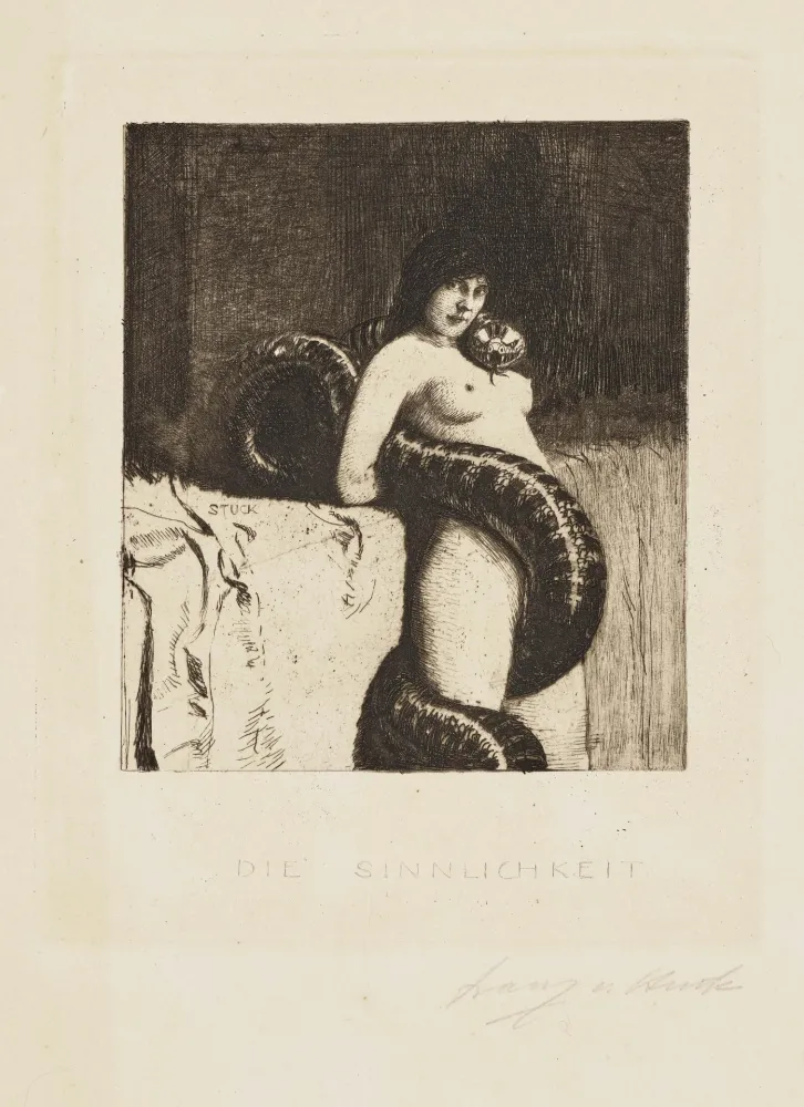 Офорт Von Stuck - Die Sinnlichkeit