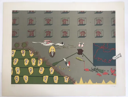 Литография Voss - Voyageurs solitaires