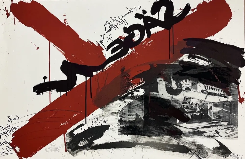 Литография Vostell - Le Cri V