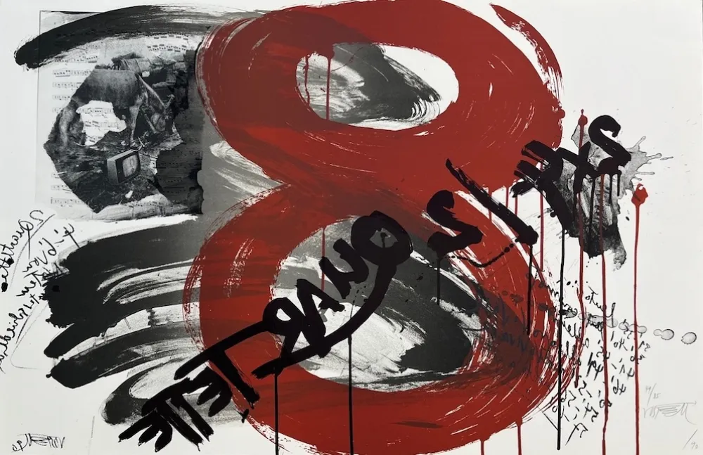 Литография Vostell - The Scream : Quartet