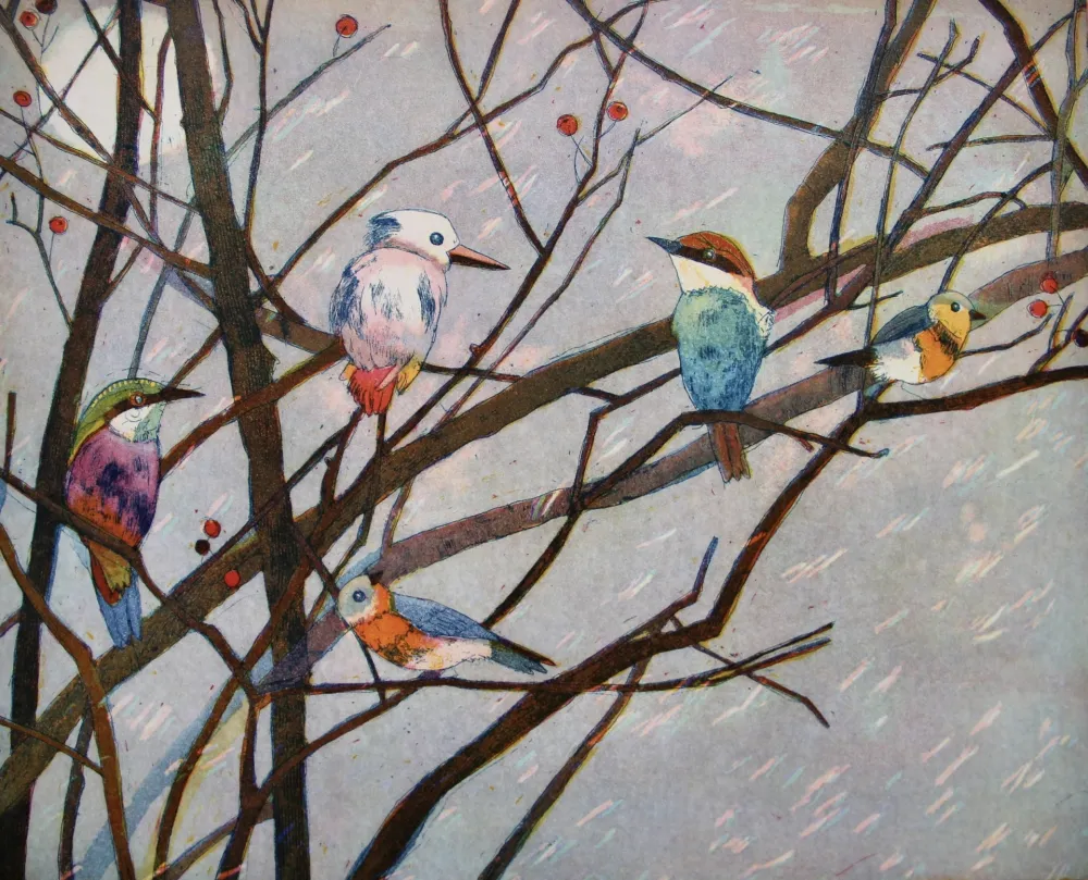 Акватинта Votteler - Im Regenbaum