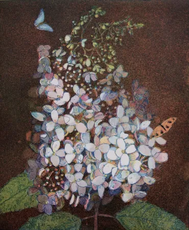 Акватинта Votteler - Kleine weisse Hortensie