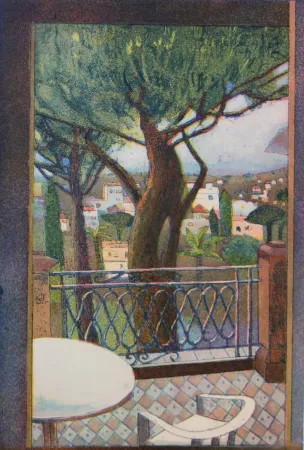 Акватинта Votteler - Südliche Terrasse