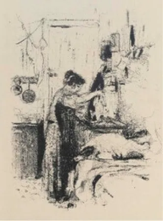 Литография Vuillard - Cuisine. Recueil de 117 recettes. Illustré par Edouard Vuillard (6 lithographies originales), André Dunoyer de Segonzac (6 eaux-fortes originales), André Villeboeuf (6 eaux-fortes originales)
