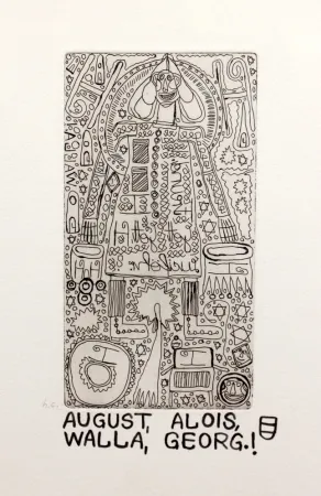 Гравюра Walla - Alois, Georg.!