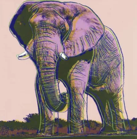Сериграфия Warhol - African Elephant, Endangered Species Series (FS II.293)