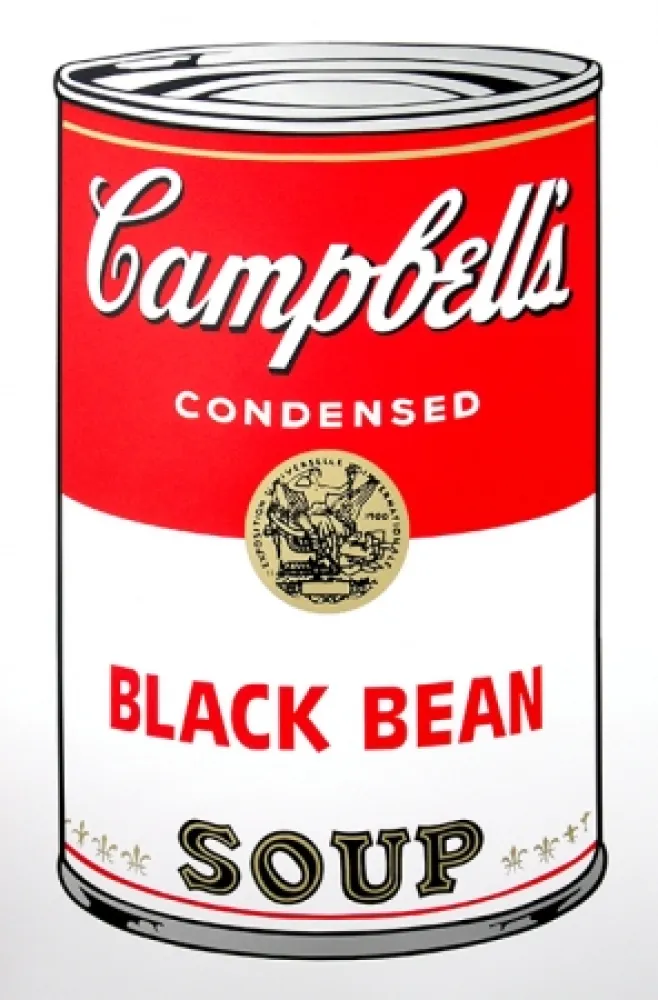 Сериграфия Warhol (After) - Campbell's Soup - Black Bean
