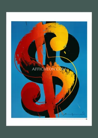 Литография Warhol - Andy Warhol: 'Dollar Sign (One)' 1998 Offset-lithograph 