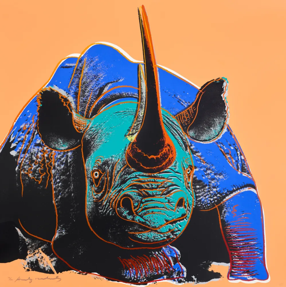 Сериграфия Warhol - Black Rhinoceros