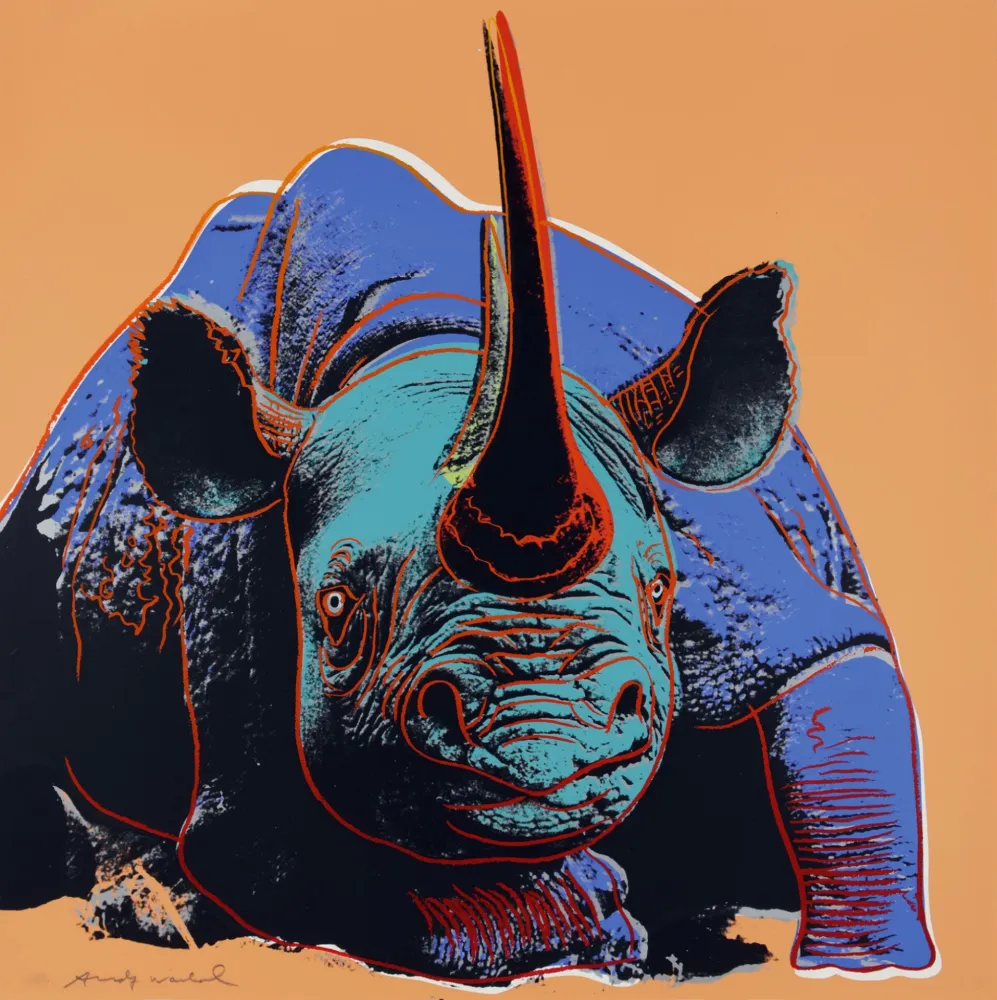 Сериграфия Warhol - Black Rhinoceros (FS II.301)