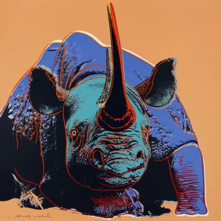 Сериграфия Warhol - Black Rhinoceros (FS II.301)