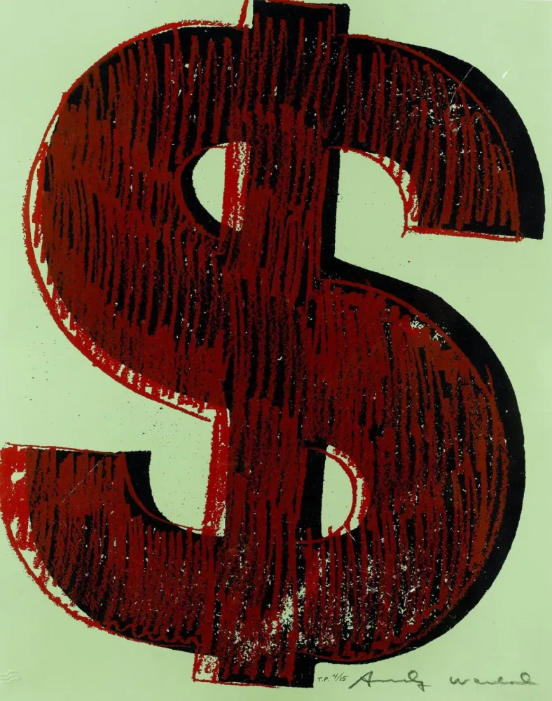 Сериграфия Warhol - Dollar Sign, Red (FS II.274)
