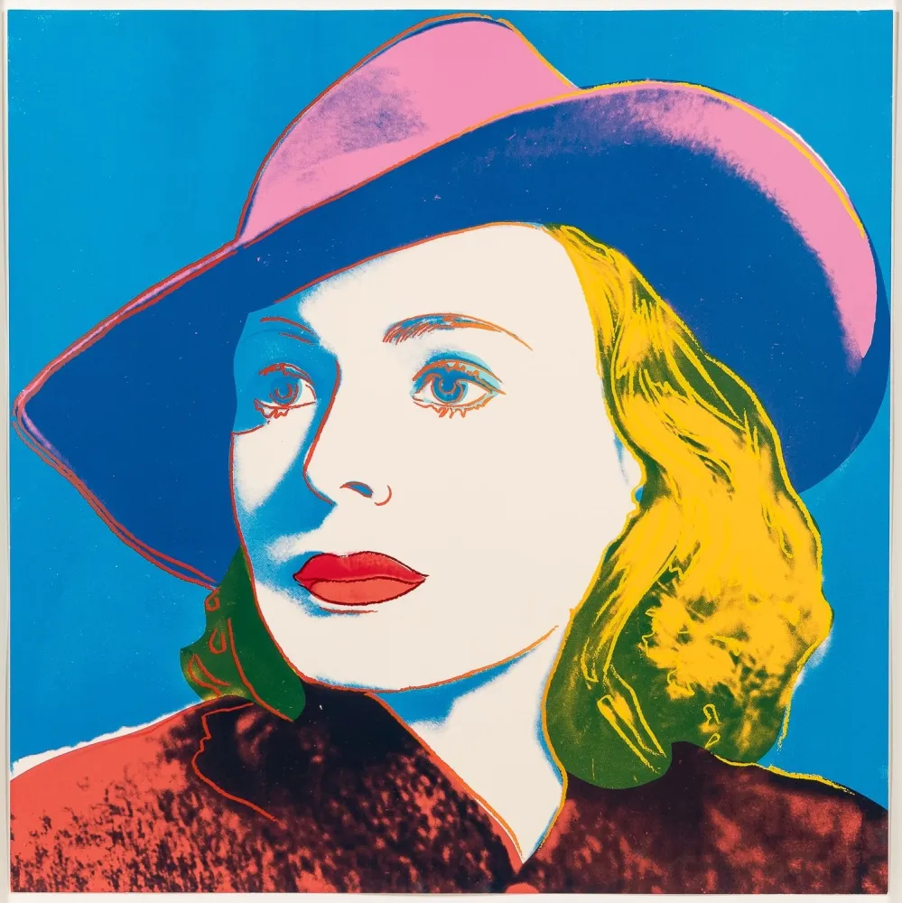 Сериграфия Warhol - Ingrid Bergman with hat
