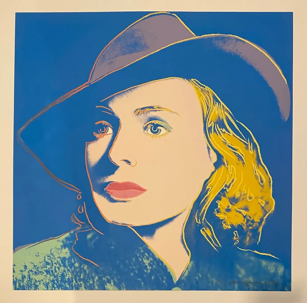 Сериграфия Warhol - Ingrid Bergman With Hat, Trial Proof