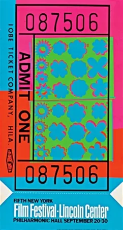 Сериграфия Warhol - Lincoln Center Film Festival Ticket (Feldman & Schellmann II.19)