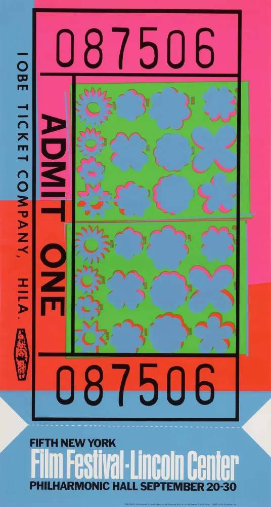 Сериграфия Warhol - Lincoln Center Ticket