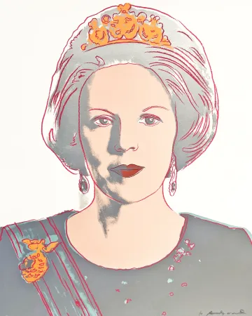 Сериграфия Warhol - Queen Beatrix of the Netherlands 339