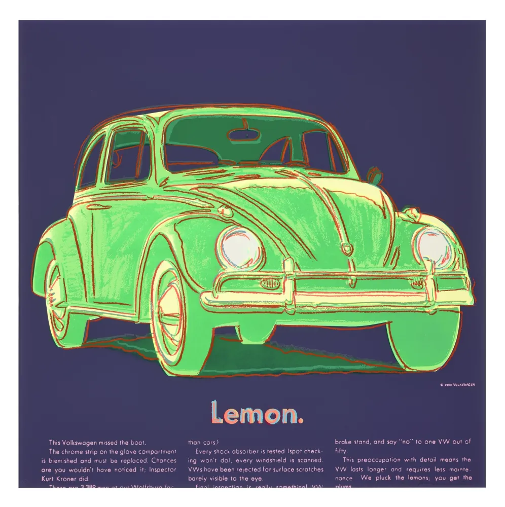 Сериграфия Warhol - Volkswagen