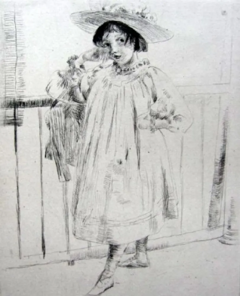 Гравюра Сухой Иглой Weir - On the Porch