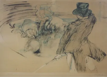 Литография Weisbuch - Cheval dans un cirque