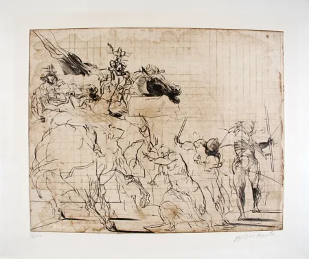 Литография Weisbuch - Etude pour les Sabines