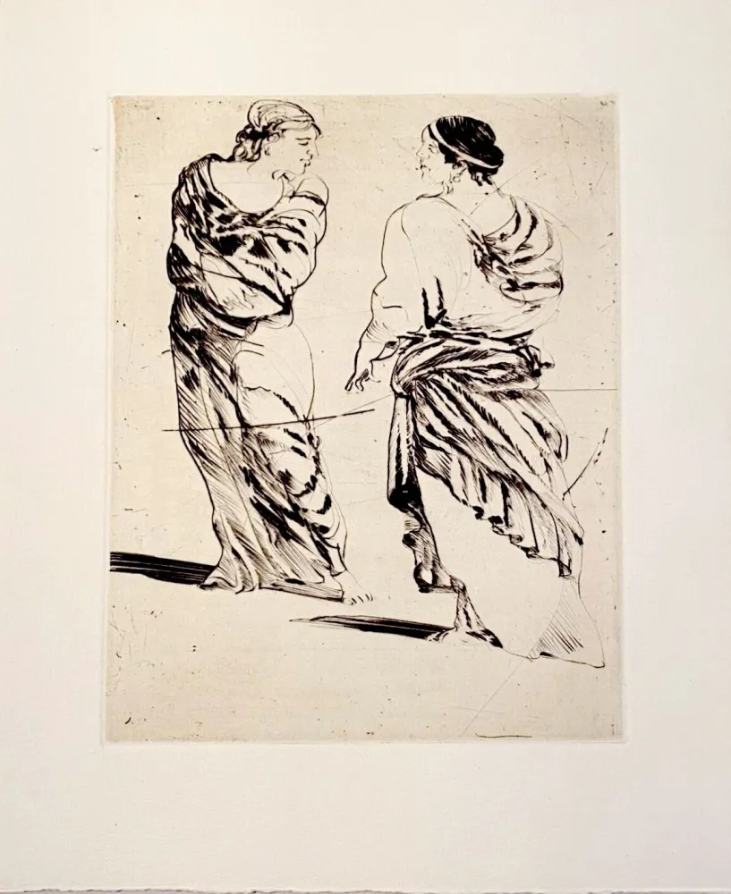 Гравюра Сухой Иглой Weisbuch - Horace