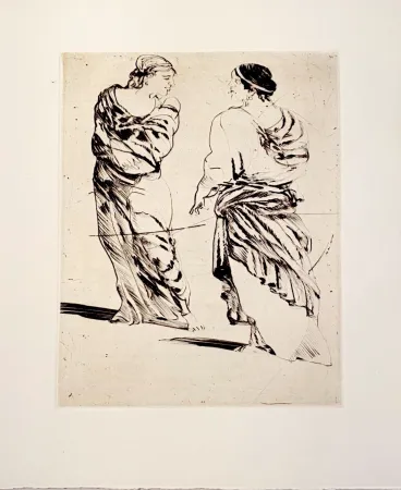 Гравюра Сухой Иглой Weisbuch - Horace