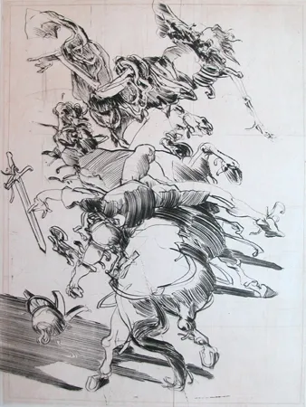 Гравюра Weisbuch - LA MORT ET LE CAVALIER