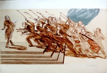 Литография Weisbuch - Le serment des Violonistes 