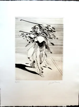 Гравюра Weisbuch - Le Violoniste 