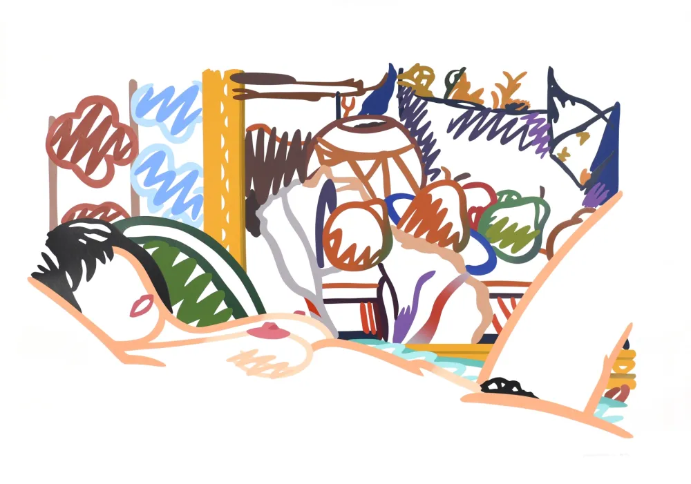 Сериграфия Wesselmann - Monica Nude with Cezanne