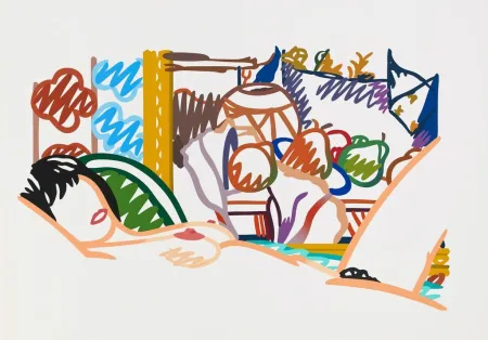 Сериграфия Wesselmann - Monica Nude with Cezanne 