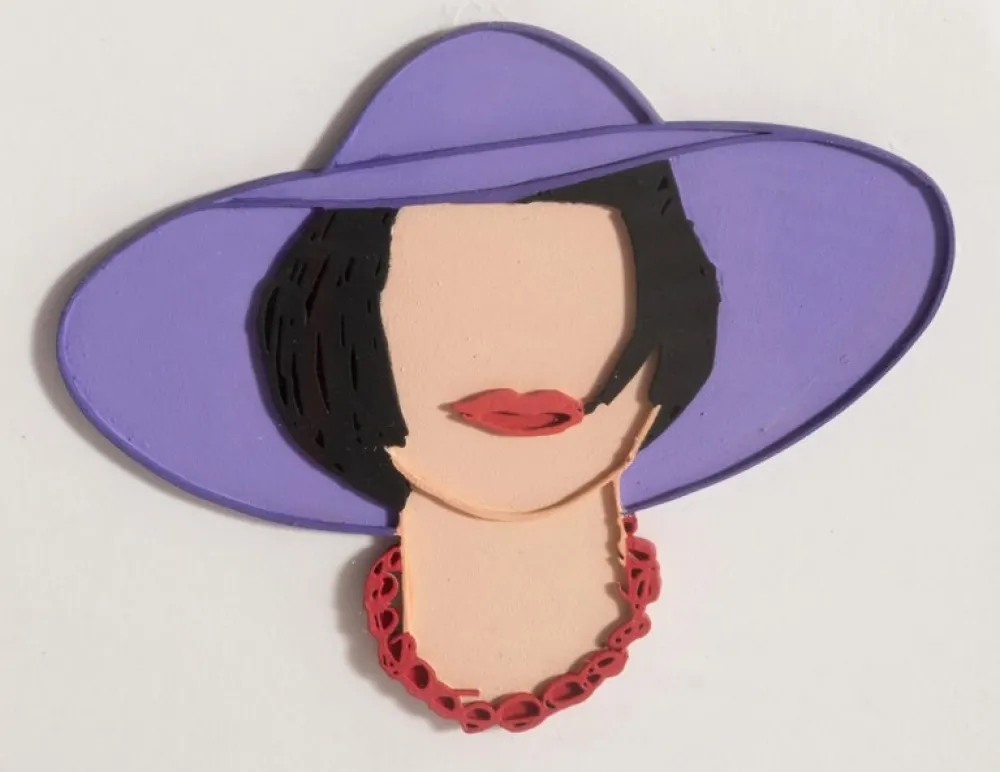 Многоэкземплярное Произведение Wesselmann - Monica with a Purple Hat (unique variation)