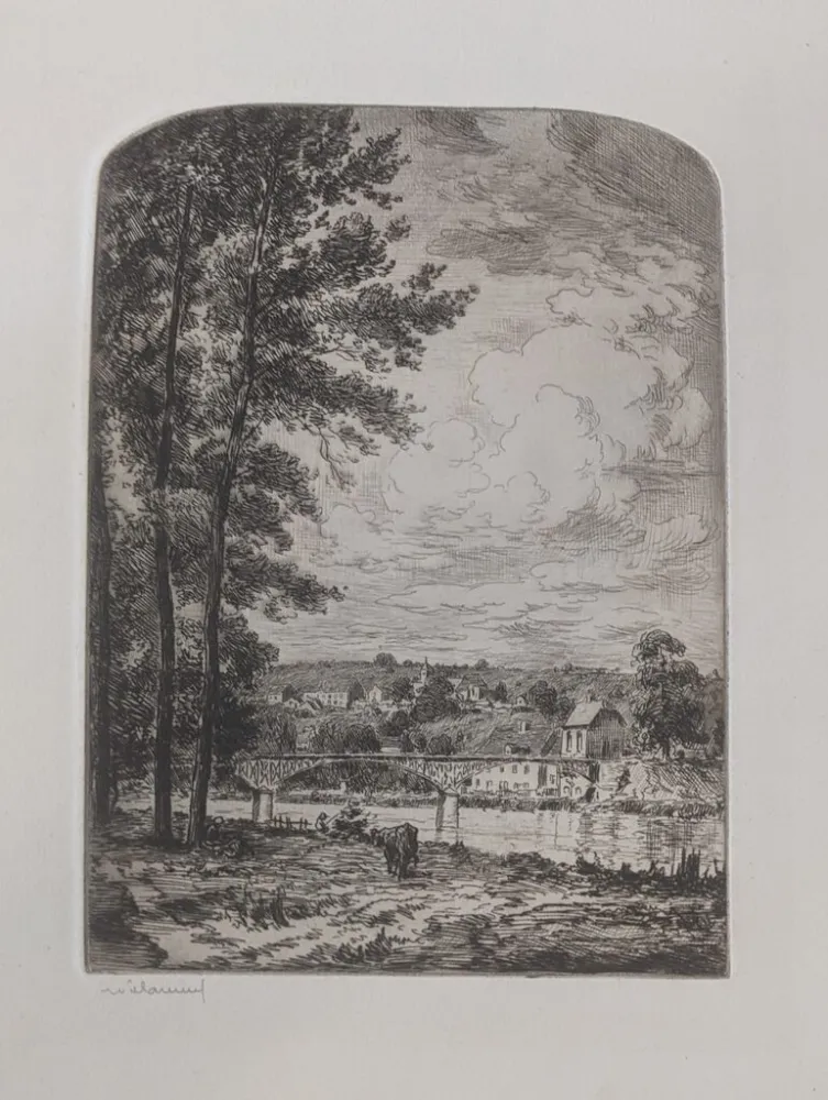 Гравюра Willaume - Printemps en Normandie