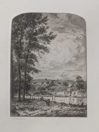 Гравюра Willaume - Printemps en Normandie