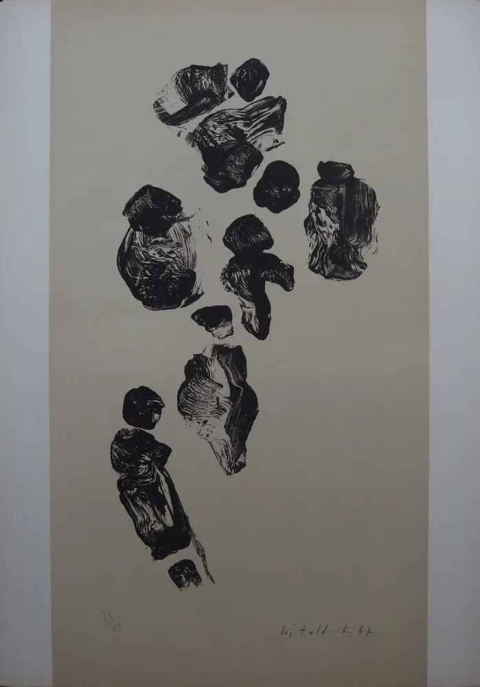 Литография Witold-K - Personnages sur la route