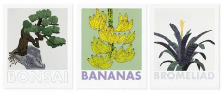 Сериграфия Wood - Bonsai, Banana and Bromelaid