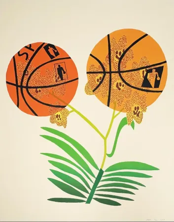 Литография Wood - Double Basketball Orchid (State I)