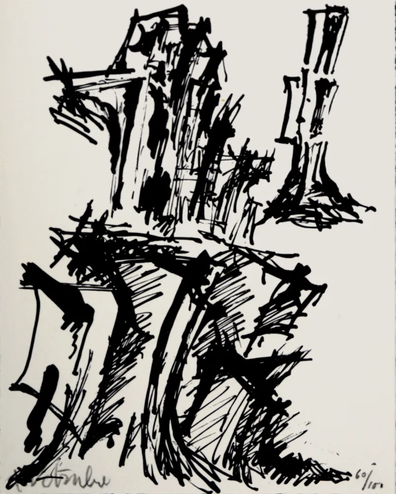 Литография Wotruba - Composition, 1967 - Hand-signed!