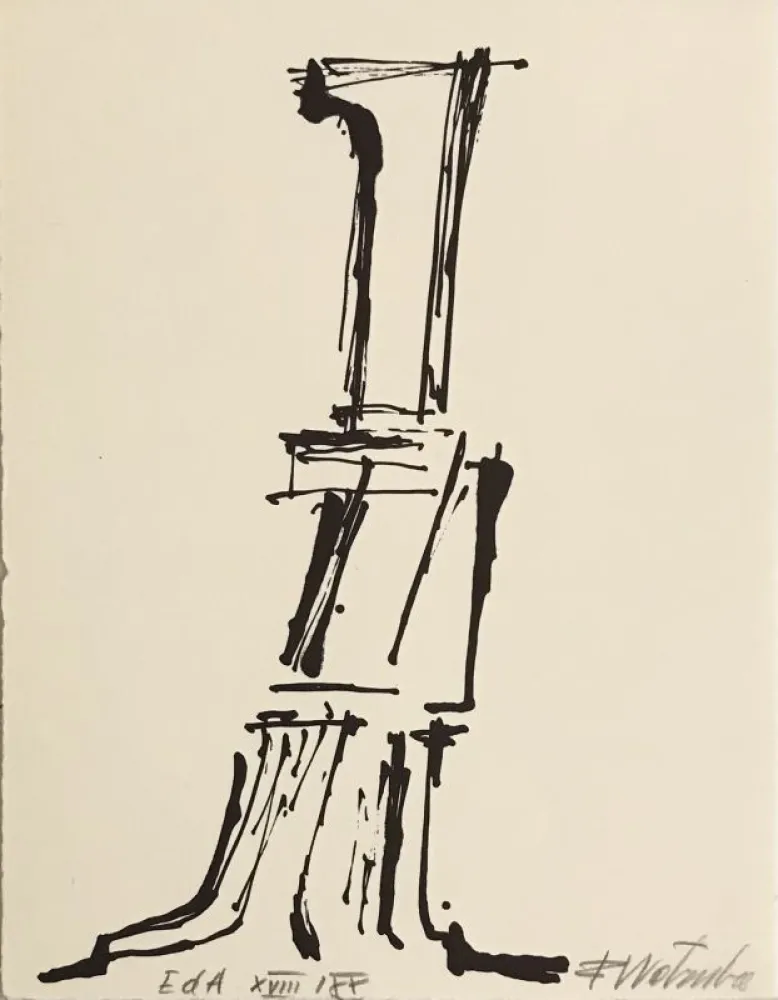 Литография Wotruba - Hommage à Hans Arp