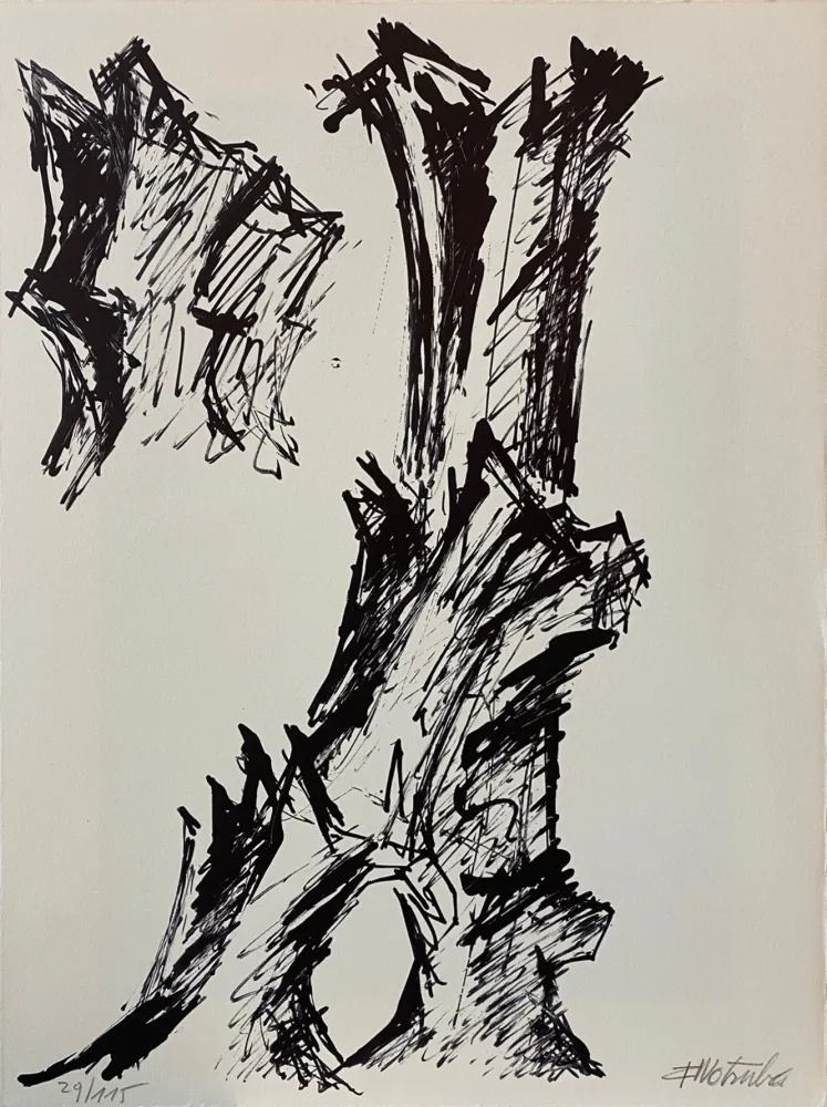 Литография Wotruba - Il pleuvait 