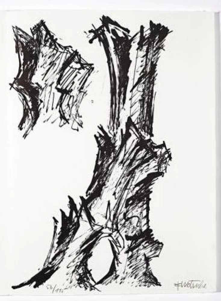 Литография Wotruba - Jean Cassou: vingt-deux poèms