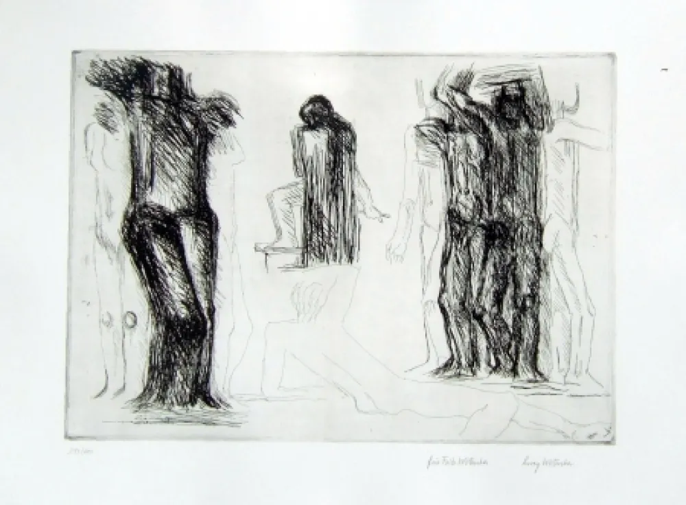 Гравюра Wotruba - Omaggio a Michelangelo